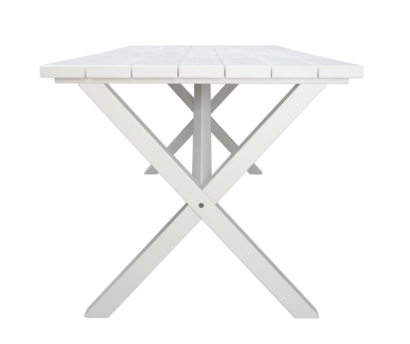 Utomhusbord Scottsdale rektangulär Vit 190 cm - Vit - Utemöbler - Trädgårdsbord & Utebord - Matbord ute