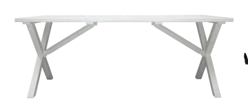 Utomhusbord Scottsdale rektangulär Vit 190 cm - Vit - Utemöbler - Trädgårdsbord & Utebord - Matbord ute