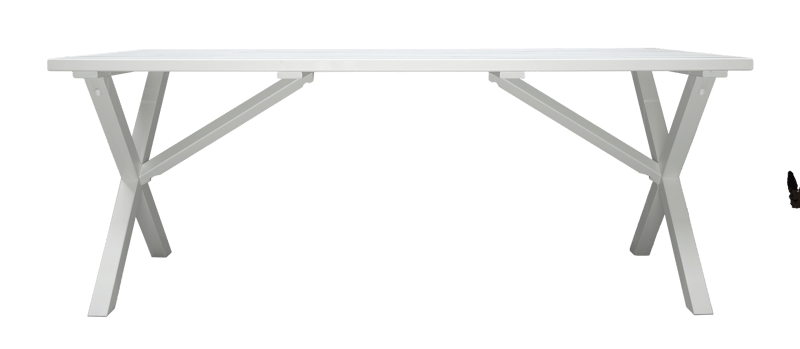 Utomhusbord Scottsdale rektangulär Vit 190 cm - Vit - Utemöbler - Trädgårdsbord & Utebord - Matbord ute