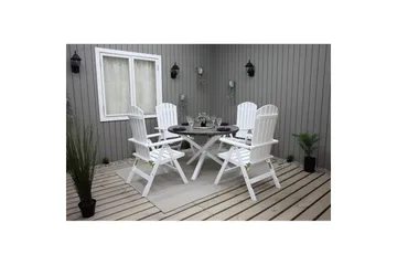 Utomhusbord Scottsdale Runt - Shabby Chic Grå med Vita ben - Utemöbler - Trädgårdsbord & Utebord - Matbord ute