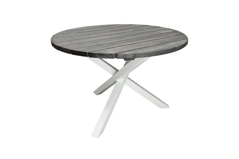 Utomhusbord Scottsdale Runt - Shabby Chic Grå med Vita ben - Utemöbler - Trädgårdsbord & Utebord - Matbord ute