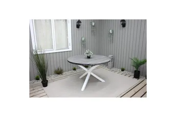 Utomhusbord Scottsdale Runt - Shabby Chic Grå med Vita ben - Utemöbler - Trädgårdsbord & Utebord - Matbord ute