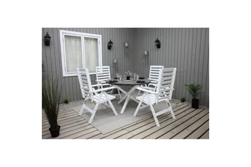 Utomhusbord Scottsdale Runt - Shabby Chic Grå med Vita ben - Utemöbler - Trädgårdsbord & Utebord - Matbord ute