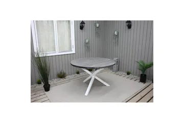 Utomhusbord Scottsdale Runt - Shabby Chic Grå med Vita ben - Utemöbler - Trädgårdsbord & Utebord - Matbord ute