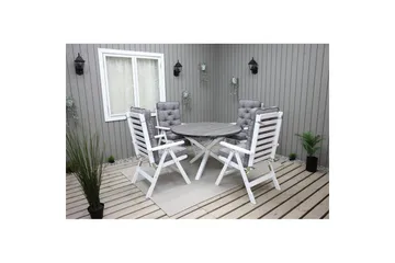 Utomhusbord Scottsdale Runt - Shabby Chic Grå med Vita ben - Utemöbler - Trädgårdsbord & Utebord - Matbord ute