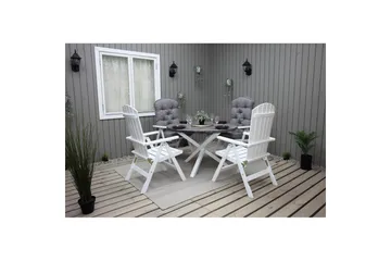 Utomhusbord Scottsdale Runt - Shabby Chic Grå med Vita ben - Utemöbler - Trädgårdsbord & Utebord - Matbord ute