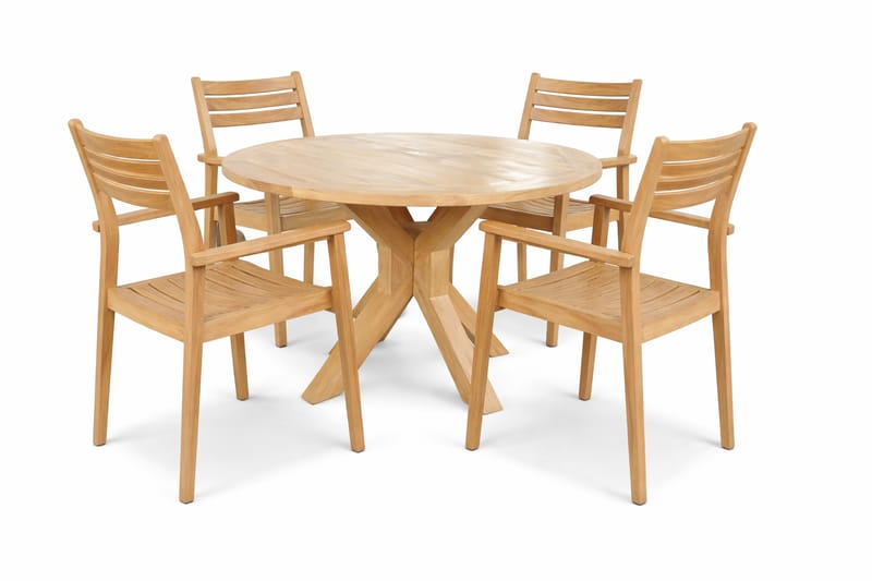 Utomhusbord Toscana bord Ø140 cm - trä - Utemöbler - Trädgårdsbord & Utebord - Matbord ute