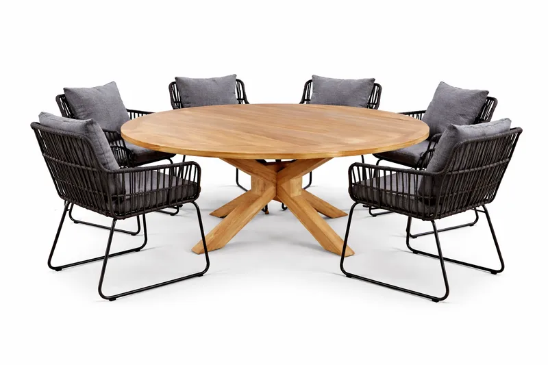 Utomhusbord Toscana bord Ø180 cm - naturligt färgad - Utemöbler - Trädgårdsbord & Utebord - Matbord ute