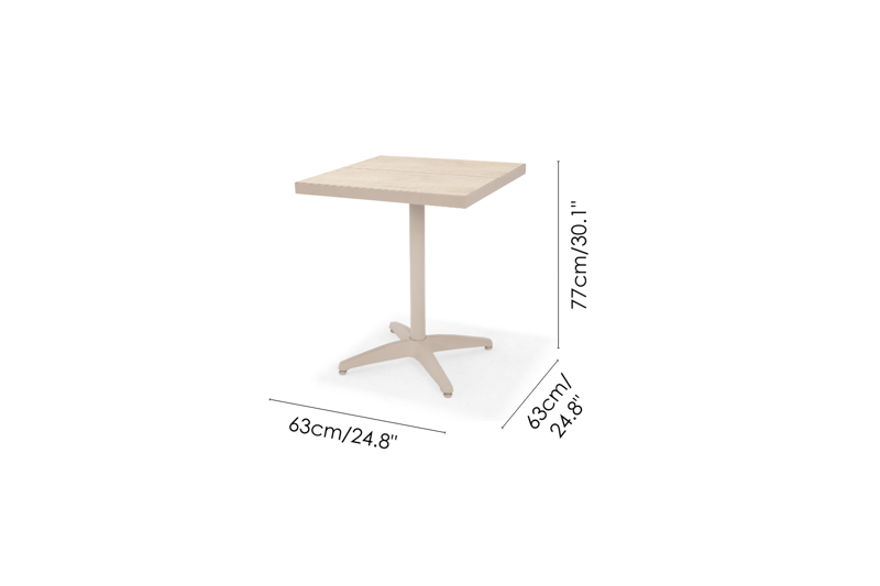 Utomhusbord Urbanite bistro 64*64 cm - grå - Utemöbler - Trädgårdsbord & Utebord - Cafebord