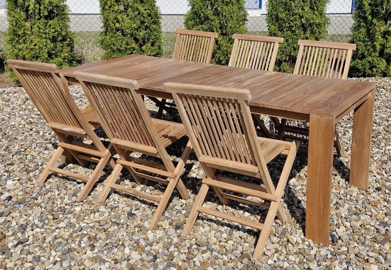 Utomhusbord Palu matbord 210*90 cm - naturlig färg - Utemöbler - Trädgårdsbord & Utebord - Matbord ute