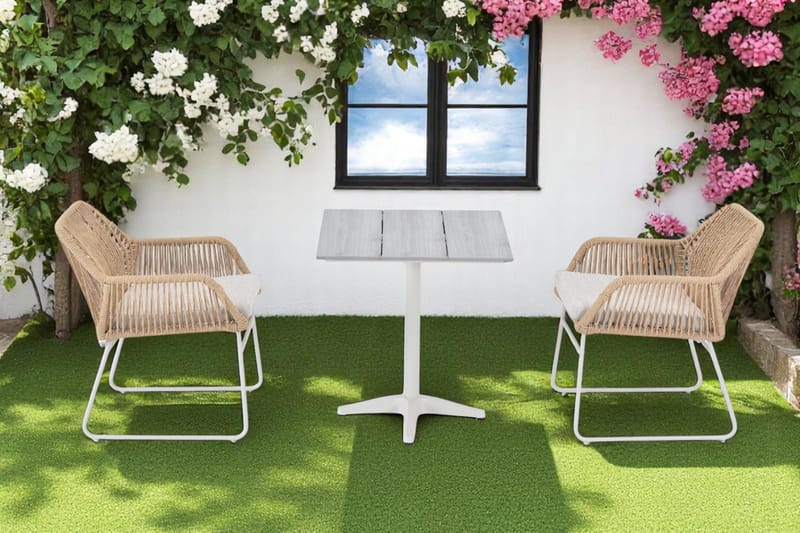 Utomhusbord Palermo bistro 70*70 cm - grå/beige - Utemöbler - Trädgårdsbord & Utebord - Cafebord