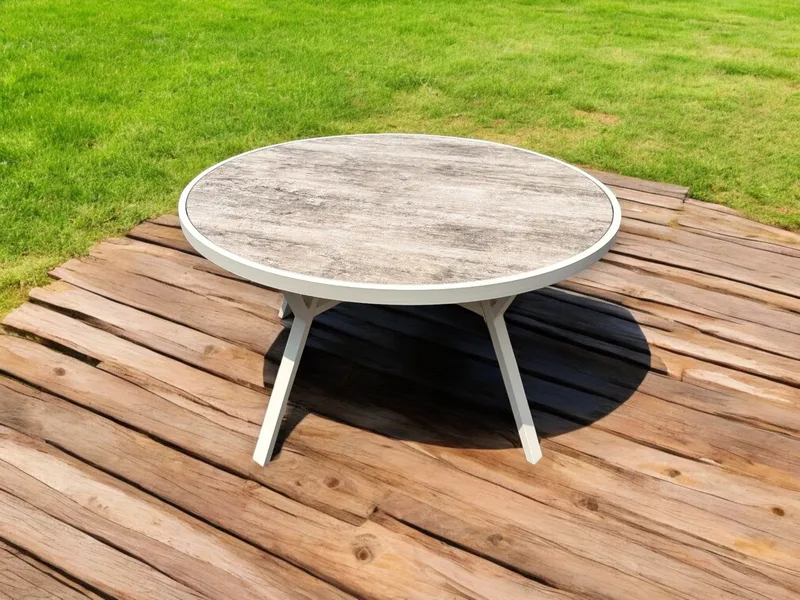 Utomhusbord Palermo rund Ø130 cm - grå/beige - Utemöbler - Trädgårdsbord & Utebord - Matbord ute