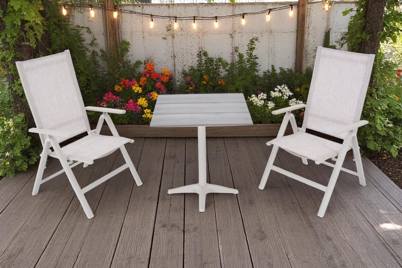 Utomhusbord Palermo bistro 70*70 cm - grå/beige - Utemöbler - Trädgårdsbord & Utebord - Cafebord