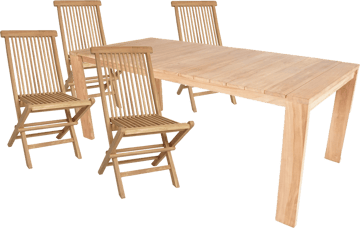 Utomhusbord Palu matbord 210*90 cm - naturlig färg - Utemöbler - Trädgårdsbord & Utebord - Matbord ute