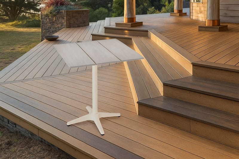 Utomhusbord Palermo bistro 70*70 cm - grå/beige - Utemöbler - Trädgårdsbord & Utebord - Cafebord