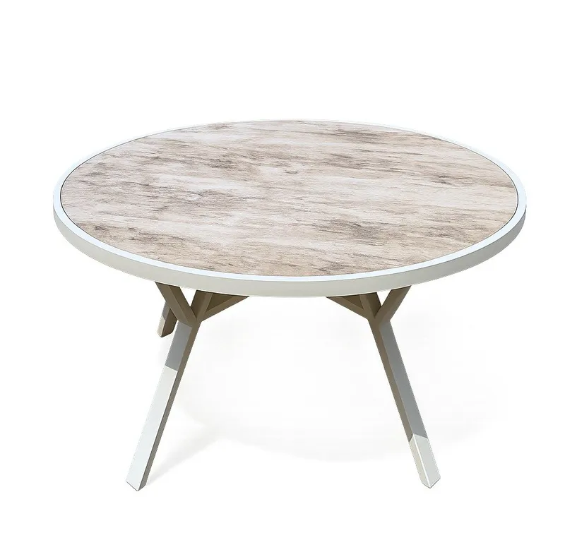 Utomhusbord Palermo rund Ø130 cm - grå/beige - Utemöbler - Trädgårdsbord & Utebord - Matbord ute