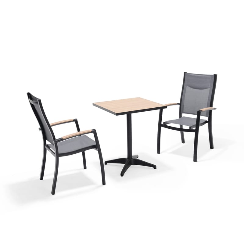 Utomhusbord Panama bistro 64 cm - trä/svart - Utemöbler - Trädgårdsbord & Utebord - Cafebord