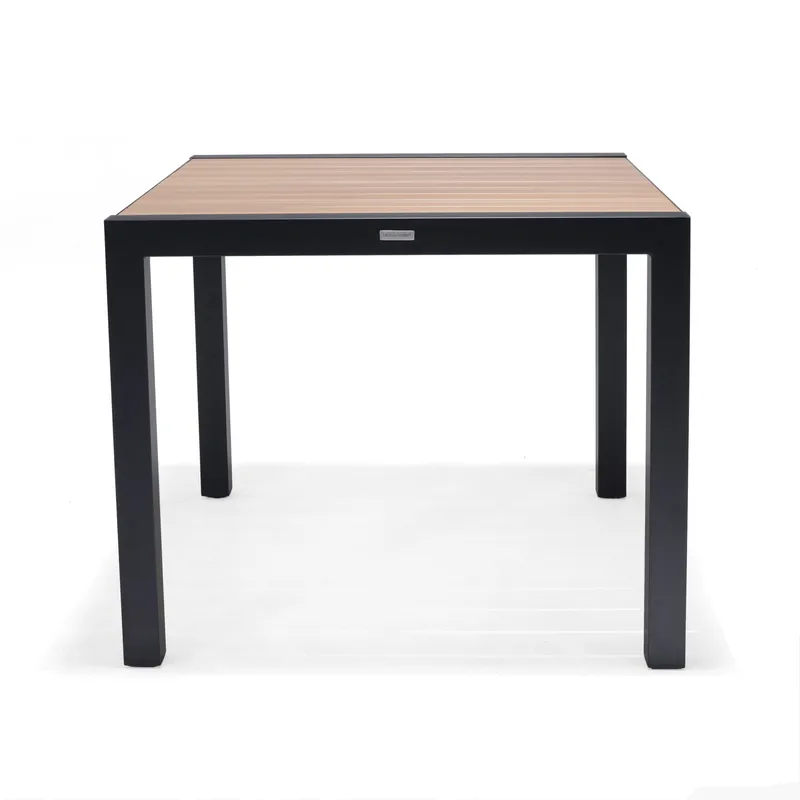 Utomhusbord Panama 90 cm - trä/svart - Utemöbler - Trädgårdsbord & Utebord - Matbord ute