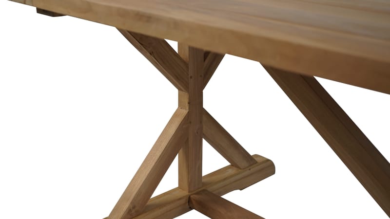 Utomhusbord Prato bord med X-ben 240*100 cm - trä - Utemöbler - Trädgårdsbord & Utebord - Matbord ute