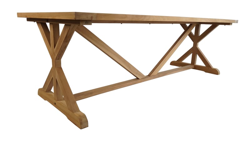 Utomhusbord Prato bord med X-ben 240*100 cm - trä - Utemöbler - Trädgårdsbord & Utebord - Matbord ute