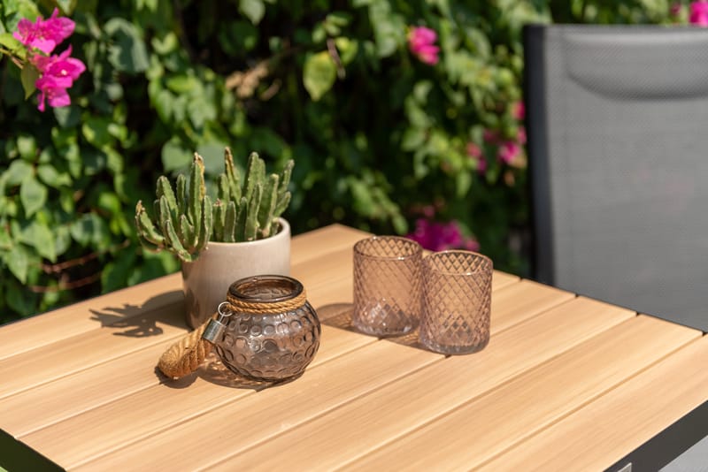 Utomhusbord Panama bistro 64 cm - trä/svart - Utemöbler - Trädgårdsbord & Utebord - Cafebord