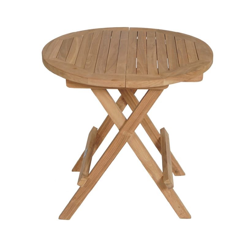Utomhussidobord Tropea fällbart sidobord Ø50 cm - trä - Utemöbler - Trädgårdsbord & Utebord - Sidobord utomhus