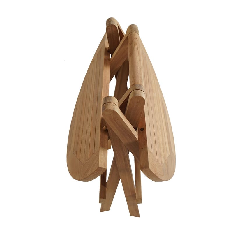 Utomhussidobord Tropea fällbart sidobord Ø50 cm - trä - Utemöbler - Trädgårdsbord & Utebord - Sidobord utomhus