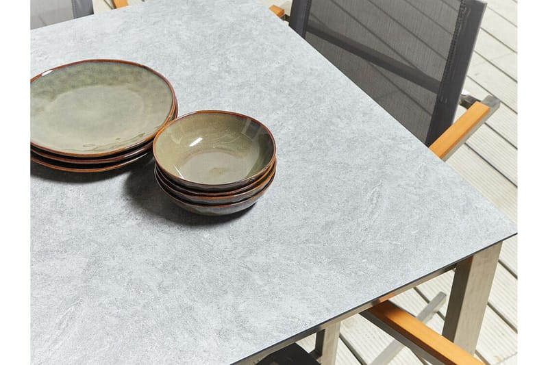 Zervo Matbord Utomhus 180x90 cm - Grå/Silver - Utemöbler - Trädgårdsbord & Utebord - Matbord ute