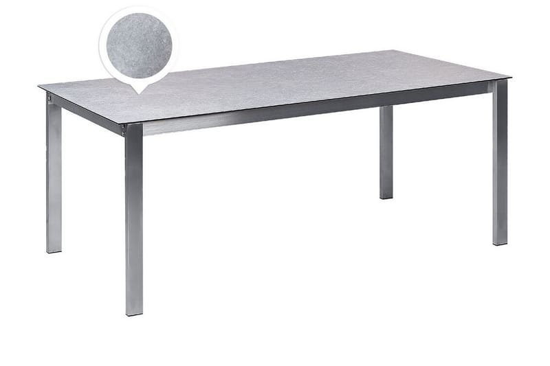ZERVO Matbord Utomhus 180x90 cm Grå/Silver - Utemöbler - Trädgårdsbord & Utebord - Matbord ute