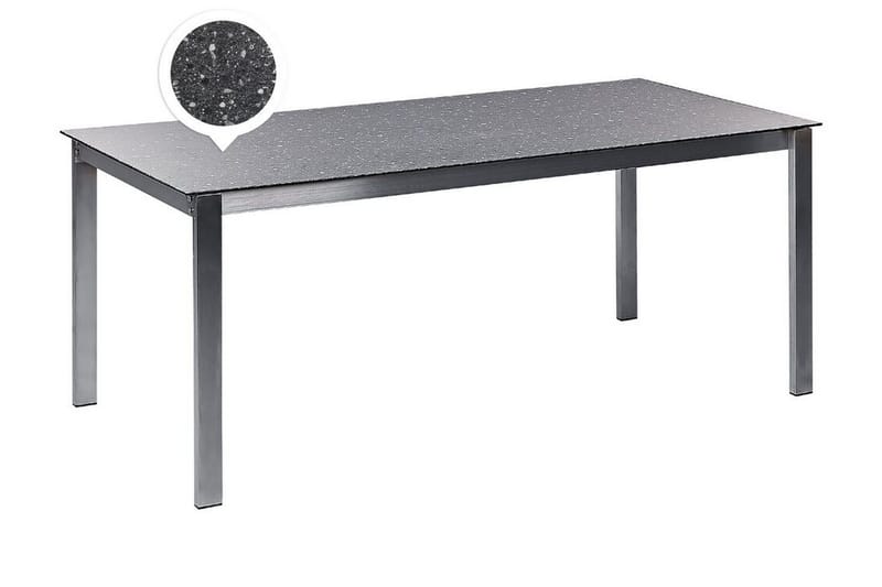 Zervo Matbord Utomhus 180x90 cm - Svart/Silver - Utemöbler - Trädgårdsbord & Utebord - Matbord ute