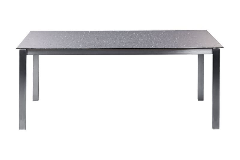 ZERVO Matbord Utomhus 180x90 cm Svart/Silver - Utemöbler - Trädgårdsbord & Utebord - Matbord ute