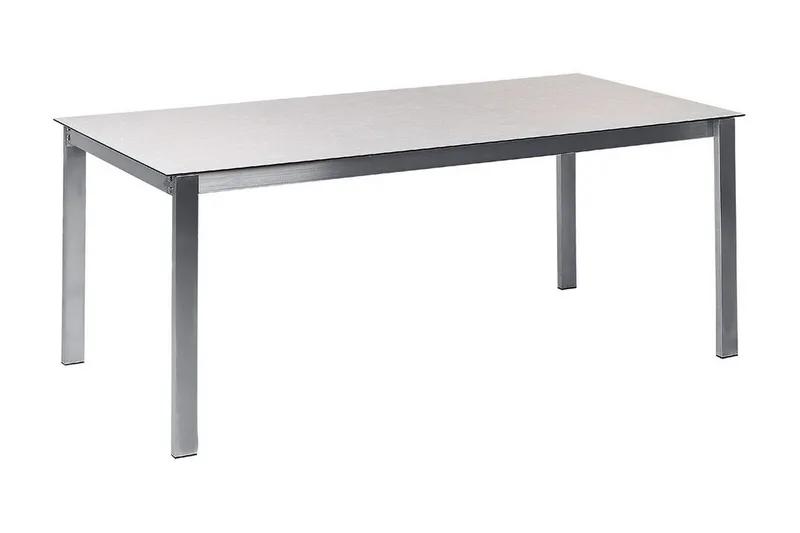 Zervo Matbord Utomhus 180x90 cm - Vit/Silver - Utemöbler - Trädgårdsbord & Utebord - Matbord ute