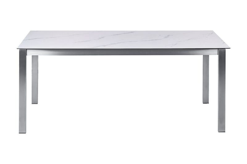 Zervo Matbord Utomhus 180x90 cm - Vit/Silver - Utemöbler - Trädgårdsbord & Utebord - Matbord ute