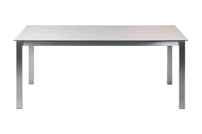 Zervo Matbord Utomhus 180x90 cm - Vit/Silver - Utemöbler - Trädgårdsbord & Utebord - Matbord ute