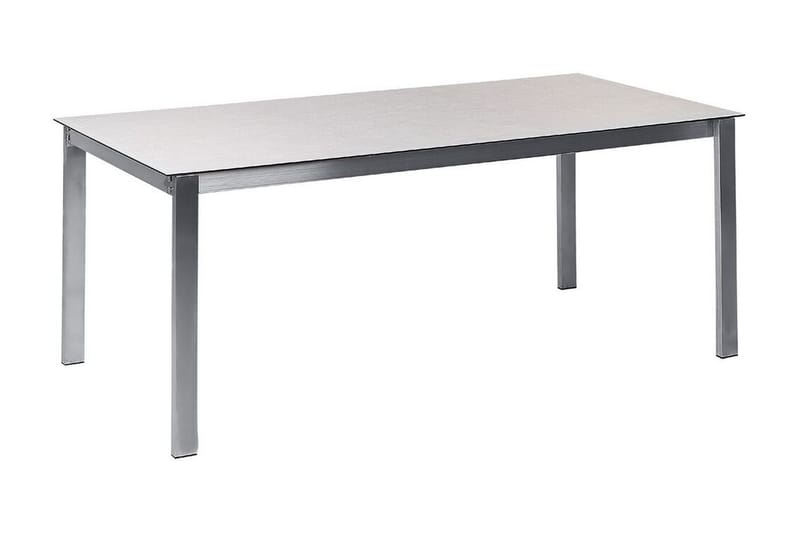 ZERVO Matbord Utomhus 180x90 cm Vit/Silver - Utemöbler - Trädg�årdsbord & Utebord - Matbord ute