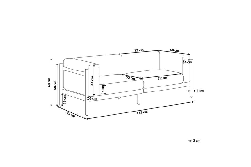 2-sitssoffa Ferretti - Utemöbler - Utesoffor & bänkar - Trädgårdssoffa