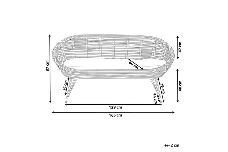 2-sitssoffa Maratea - Utemöbler - Utesoffor & bänkar - Trädgårdssoffa