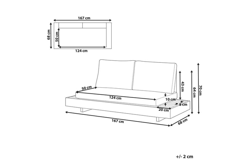 2-sitssoffa Marettimo - Utemöbler - Utesoffor & bänkar - Trädgårdssoffa
