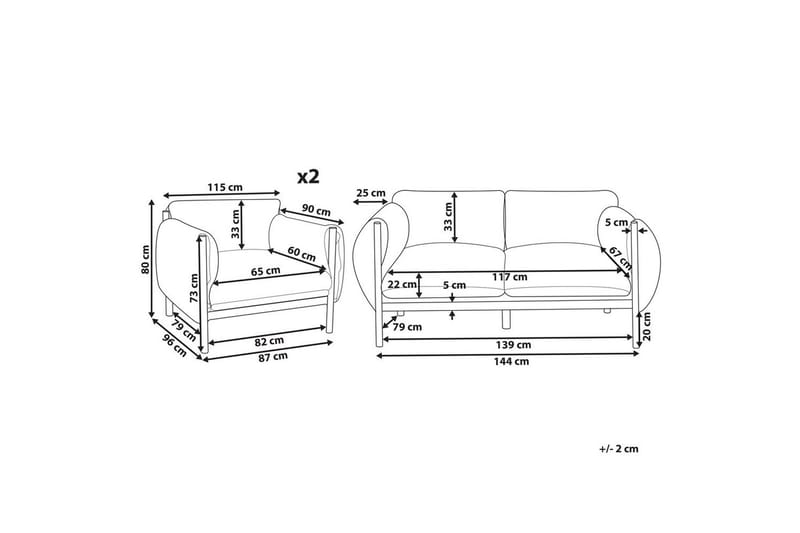 2-sitssoffa med fåtöljer Esperia - Utemöbler - Utesoffor & bänkar - Loungesoffa