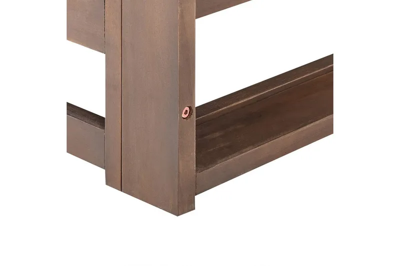 2-sitssoffa Trani Mörkt trä/grått/beige - Mörkt trä/grått/beige - Utemöbler - Utesoffor & bänkar - Trädgårdssoffa