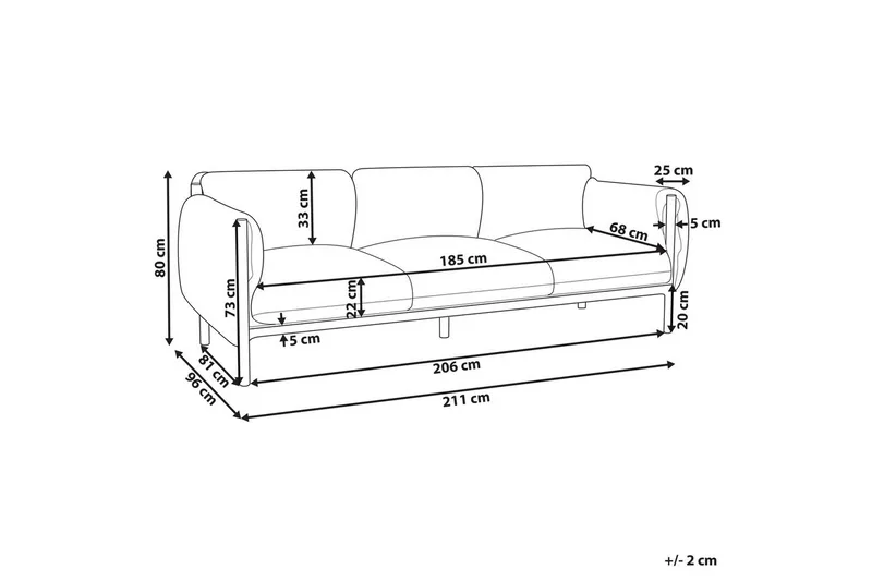 3-sitssoffa Esperia - Utemöbler - Utesoffor & bänkar - Trädgårdssoffa