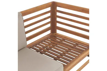 3-sitssoffa Trani Ljus trä/grått/beige, Ja - Ljus trä/grått/beige, Ja - Utemöbler - Utesoffor & bänkar - Loungesoffa