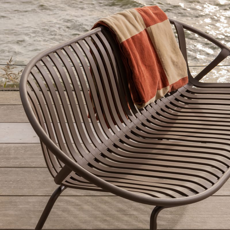 Bänk Bruce 134 cm Utomhus - Lila/Brun - Utemöbler - Utesoffor & bänkar - Trädgårdssoffa