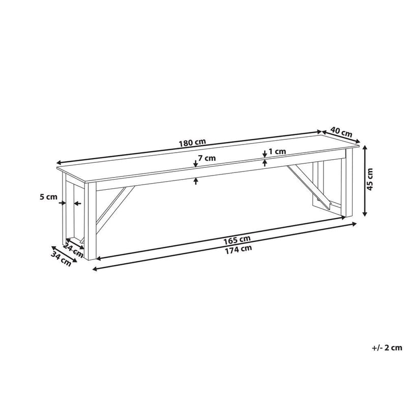 Bänk Notteri - Utemöbler - Utesoffor & bänkar - Trädgårdsbänkar