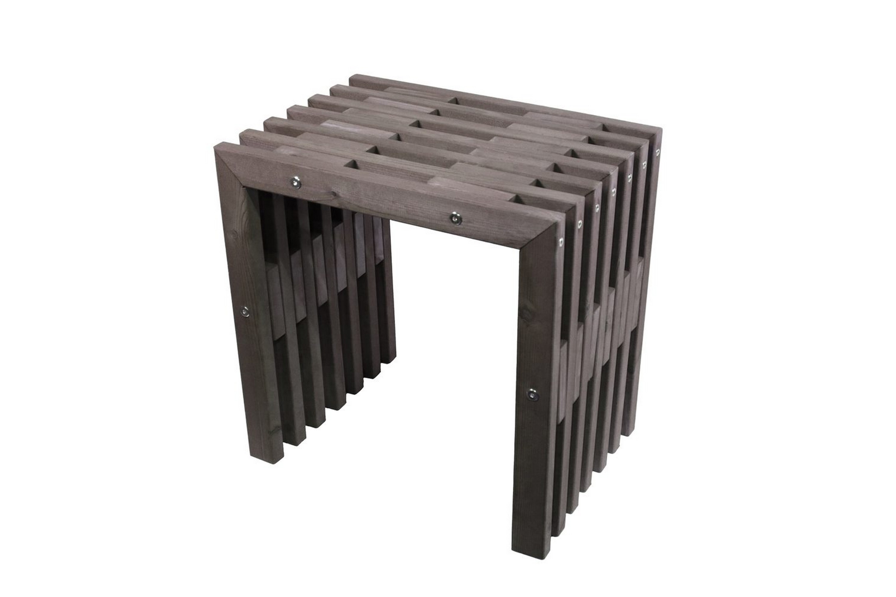 bänk utomhus ecofurn 45 cm furu grå oljad - furu grå oljad