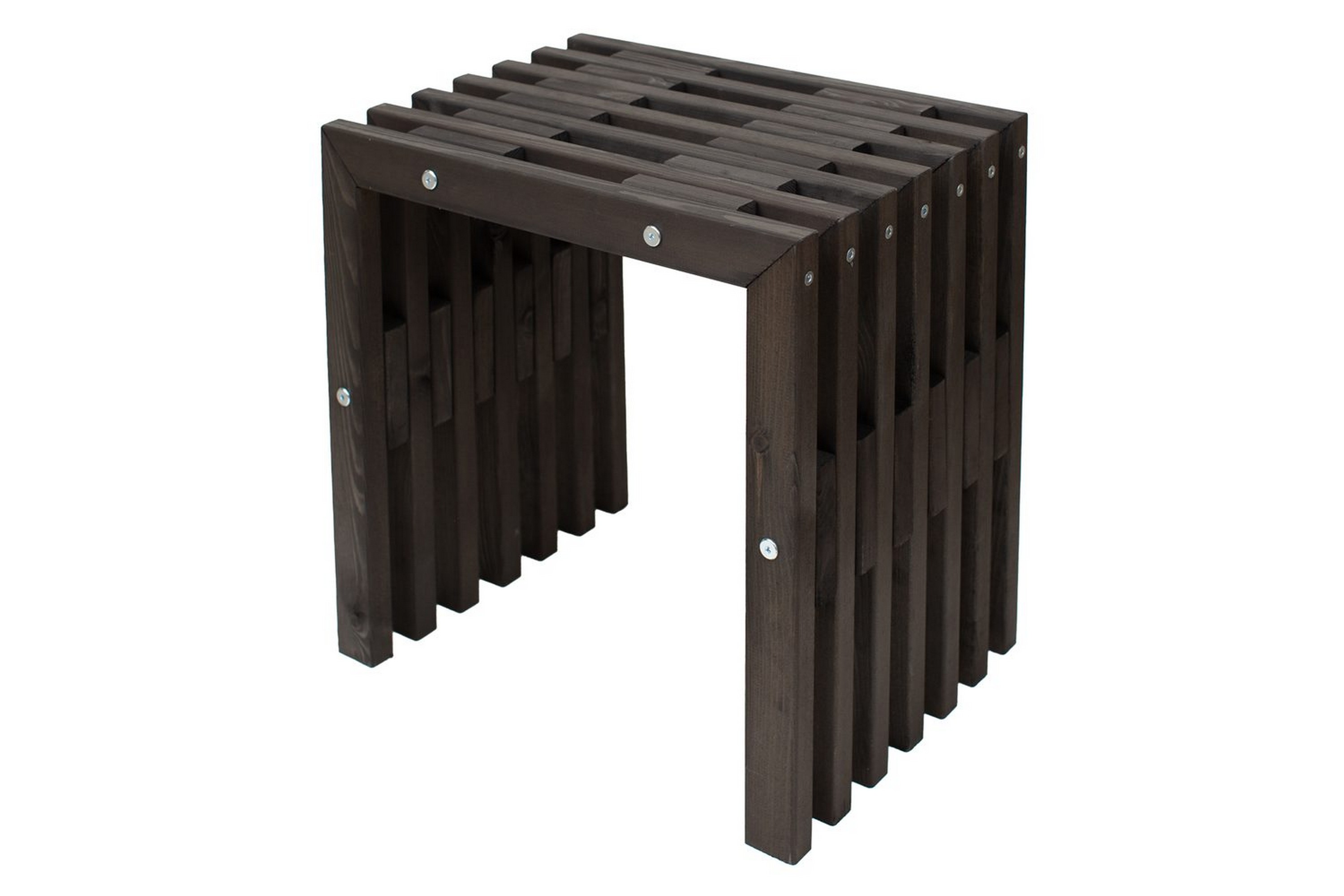 bänk utomhus ecofurn 45 cm furu svart oljad - furu svart oljad