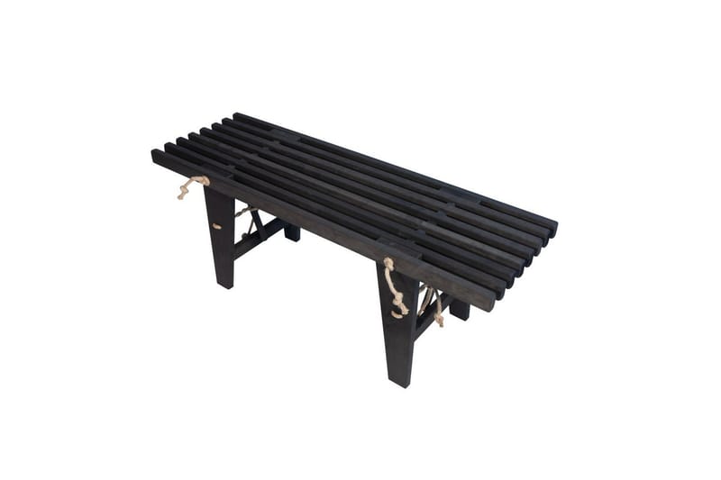 Bänk Utomhus EcoFurn Ecobench 120 cm Al Svart Oljad - Al Svart Oljad - Utemöbler - Utesoffor & bänkar - Trädgårdsbänkar