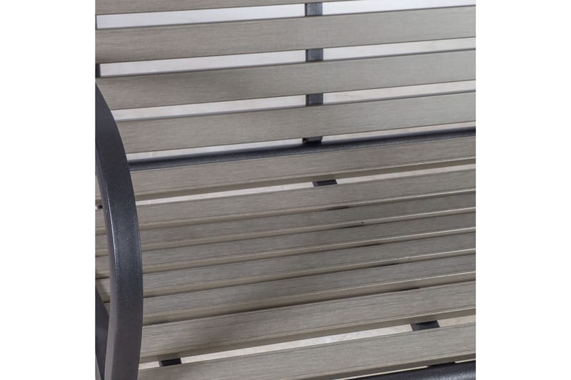Bänk Utomhus Viola 120x59xh80 cm Polywood Grå - Utemöbler - Utesoffor & bänkar - Trädgårdsbänkar
