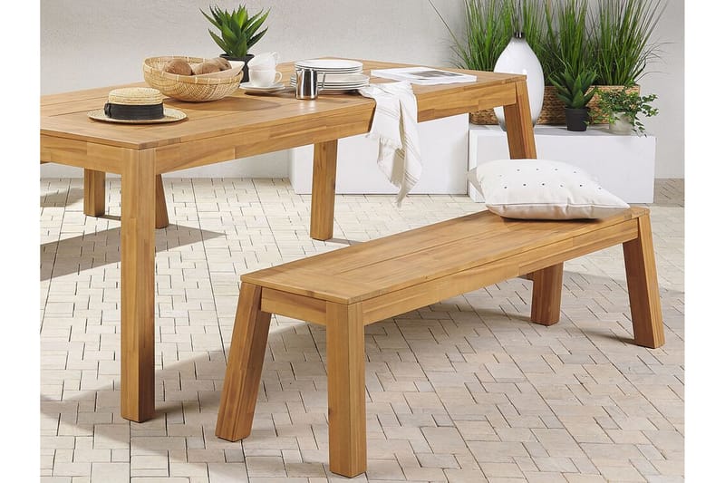 COTETO 3-sits Sittbänk Utomhus 160 cm Akacia - Utemöbler - Utesoffor & bänkar - Trädgårdsbänkar