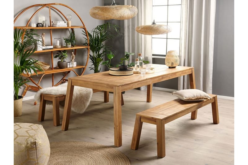 COTETO 3-sits Sittbänk Utomhus 160 cm Akacia - Utemöbler - Utesoffor & bänkar - Trädgårdsbänkar